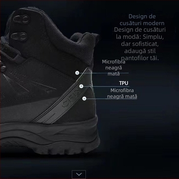 Ghete de iarnă pentru zăpadă, căptușite cu fleece, izolație groasă, partea superioară din microfibră TPU, talpă din cauciuc antiderapant, înălime medie a gleznei