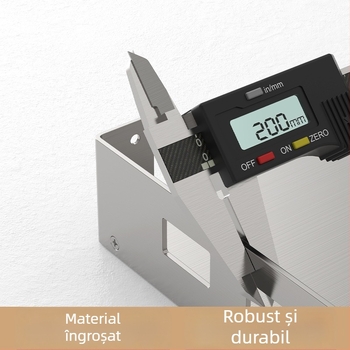 Mu Jue MJ-6899 Raft de depozitare din oțel inoxidabil montat pe perete pentru cuptor cu microunde, cuptor și oală de gătit orez