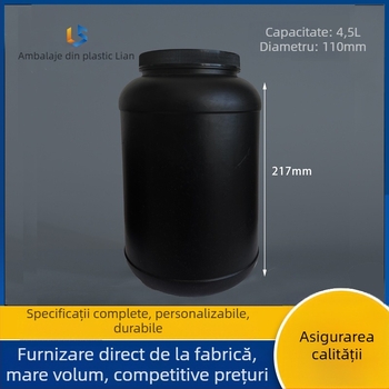 Recipient pentru pudră din HDPE cu capac filetat pentru ambalare generală