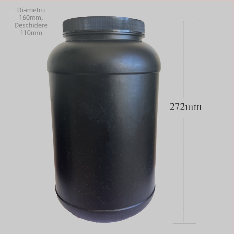 Recipient pentru pudră din HDPE cu capac filetat pentru ambalare generală