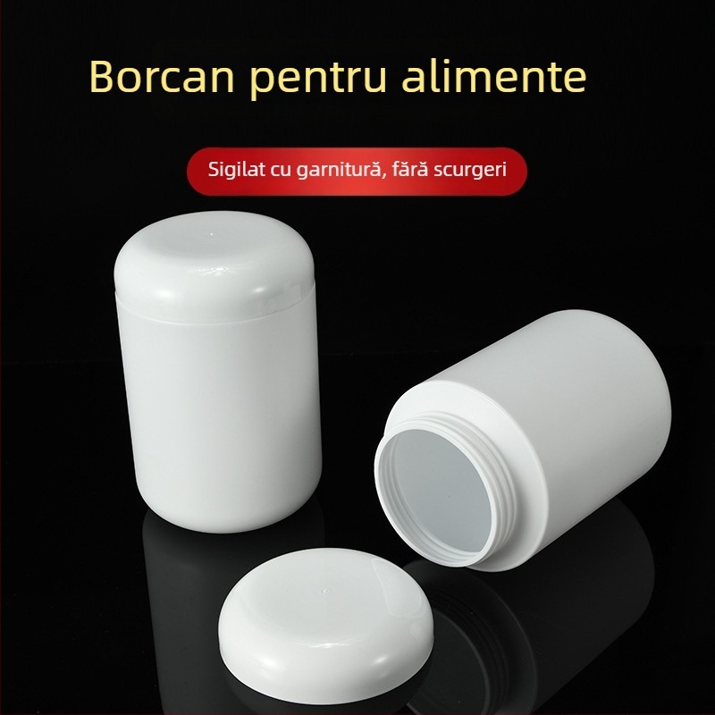 Borcan din HDPE pentru pudră proteică, cu gură largă și capac, 900 ml, pentru ambalaje de sănătate și farmaceutice, Xianglin