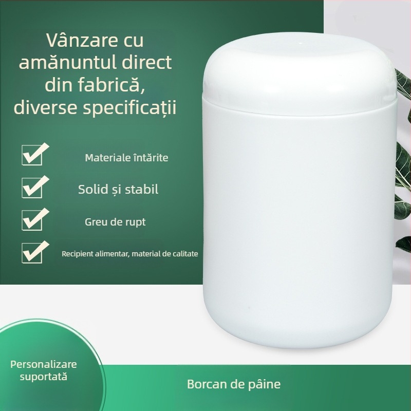 Borcan din HDPE pentru pudră proteică, cu gură largă și capac, 900 ml, pentru ambalaje de sănătate și farmaceutice, Xianglin