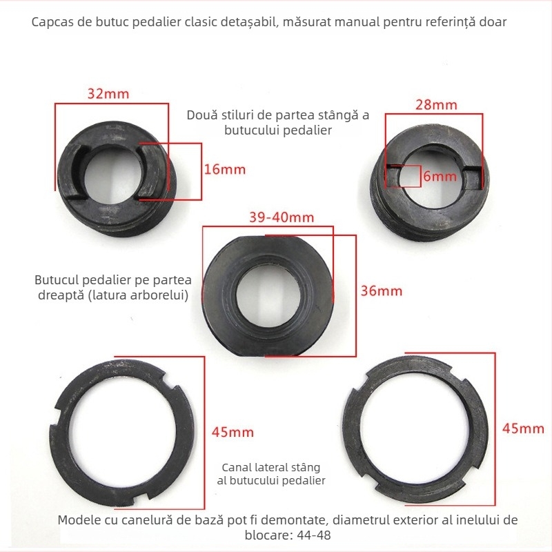 Cheie pentru bicicletă – oțel inoxidabil, instrument de demontare a axului și instalare ainelui de blocare, compatibil cu gaură pătrată, BIKERSAY, cu posibilitate de personalizare