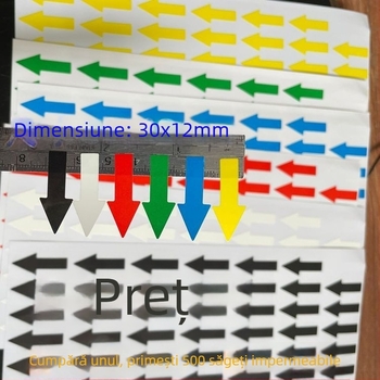 Etichete de direcție cu săgeți, autoadezive din kraft, formă neregulată, codul produsului 1009508541, origine: China continentală