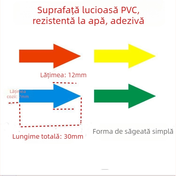 Etichete de direcție cu săgeți, autoadezive din kraft, formă neregulată, codul produsului 1009508541, origine: China continentală