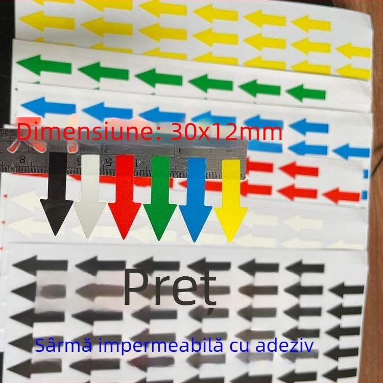 Etichete de direcție cu săgeți, autoadezive din kraft, formă neregulată, codul produsului 1009508541, origine: China continentală