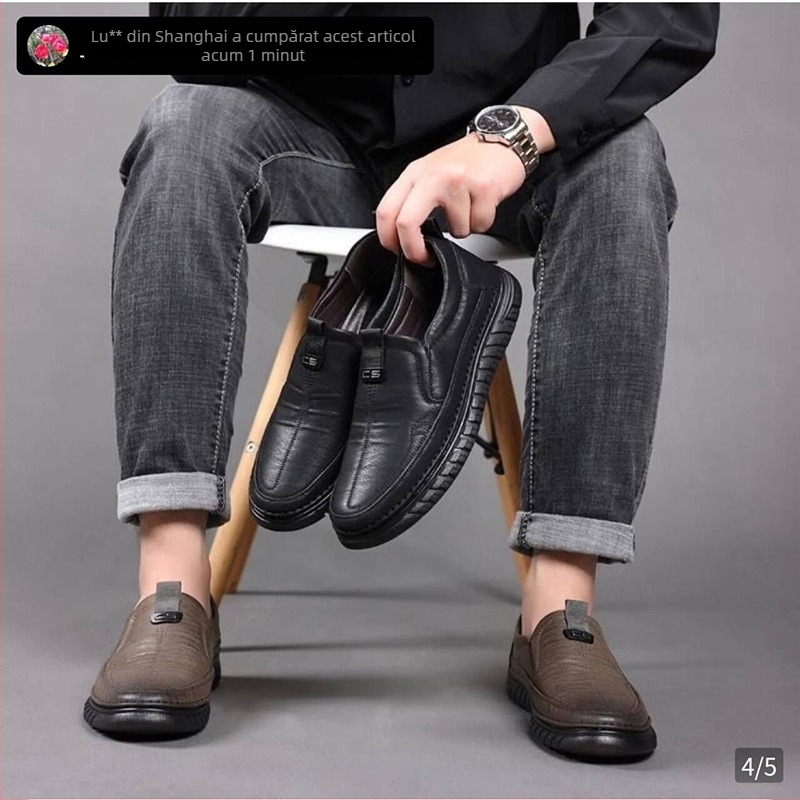 Pantofi de camping pentru bărbați, stil relaxat, respirabili, talpă de cauciuc