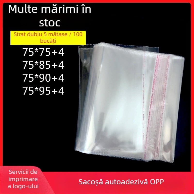 Sac transparent autoadeziv pentru tablouri decorative 75×95 cm; pungă mare din plastic pentru rame.