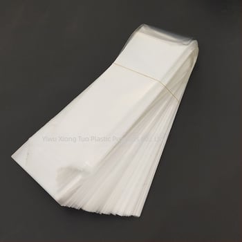 Sac trapezoidal OPP pentru ambalarea bambusului norocos, pungă de flori transparentă perforată