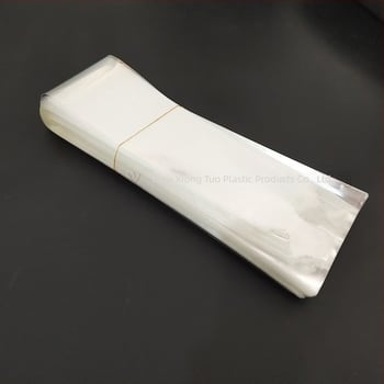 Sac trapezoidal OPP pentru ambalarea bambusului norocos, pungă de flori transparentă perforată
