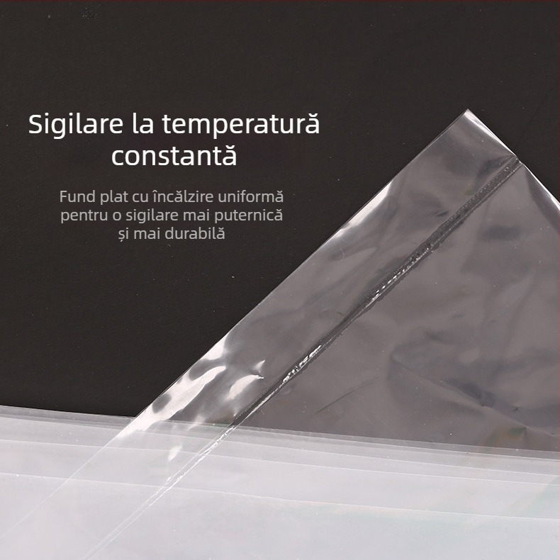 Geantă plată transparentă PE, cu bandă lungă și folie interioară, protecție împotriva prafului și umezelii, îngroșată