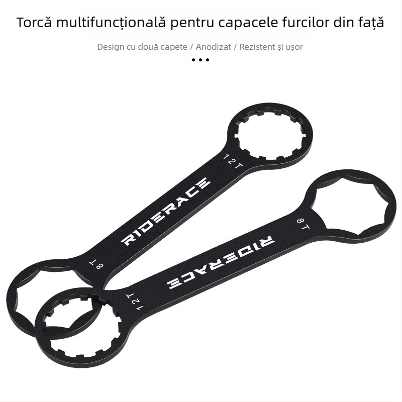 Riderace cheie demontare capac furcă față MTB, aliaj de aluminiu, compatibil XCR/XCM