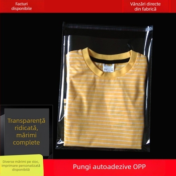 Pungă de ambalare OPP autoadezivă, transparentă, 35×45 cm pentru pulover din cașmir