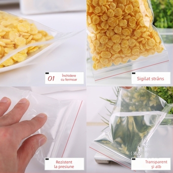 Pungă auto-sigilantă PE, imprimabilă, îngroșată, pentru ambalare generală, lungime sigilare 1-1,5 cm