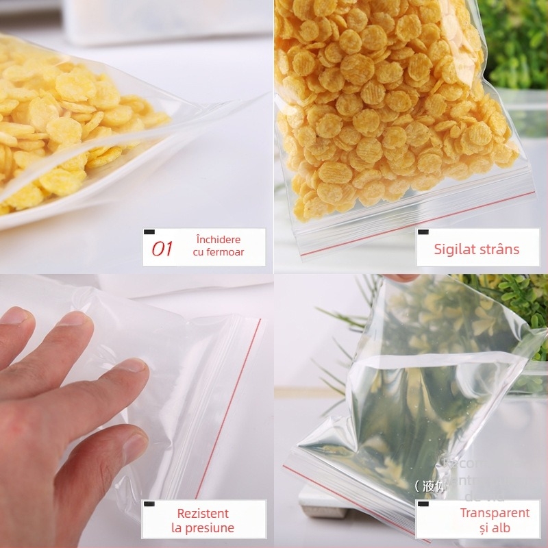 Pungă auto-sigilantă PE, imprimabilă, îngroșată, pentru ambalare generală, lungime sigilare 1-1,5 cm