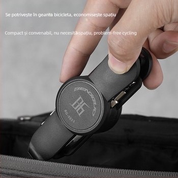 Set de unelte pentru repararea pneurilor bicicletei, 13 în 1, mecanism rotativ integrat, oțel CRV cu placare nichel + ABS, BG-9853