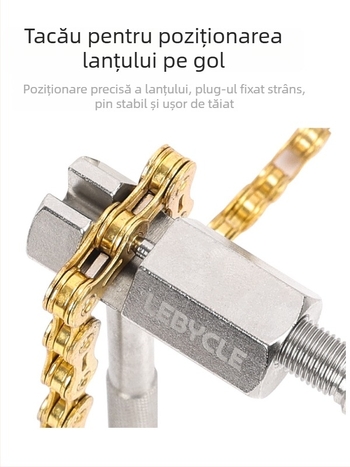 Unealtă universală pentru tăierea lanțului bicicletei, oțel aliat, marcă Lebycle, personalizare disponibilă