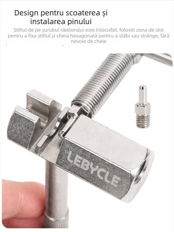 Unealtă universală pentru tăierea lanțului bicicletei, oțel aliat, marcă Lebycle, personalizare disponibilă