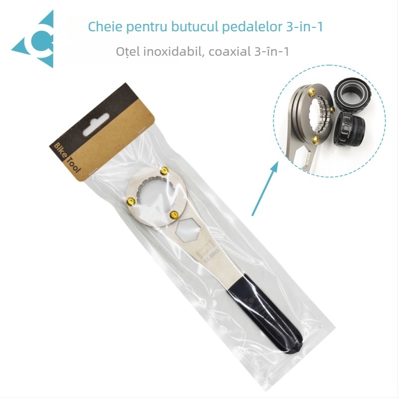 AI Cycling Cheie 3-în-1 pentru demontarea axului gol al bicicletei BB15, oțel inoxidabil