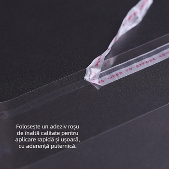 Geantă transparentă autoadezivă OPP pentru ambalarea hainelor, lungime sigilare 4 cm, 100 de bucăți