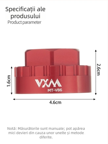 Unelte pentru montaj/demontaj disc de bicicletă, montaj direct, 12 viteze, Cone Sleeve pentru M7100/M8100/M9100XT, aliaj de aluminiu, VXM