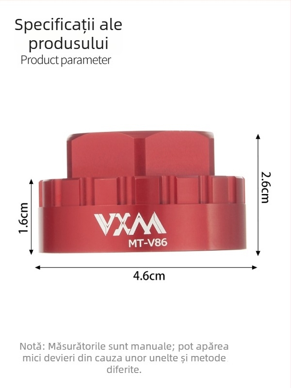 Unelte pentru montaj/demontaj disc de bicicletă, montaj direct, 12 viteze, Cone Sleeve pentru M7100/M8100/M9100XT, aliaj de aluminiu, VXM