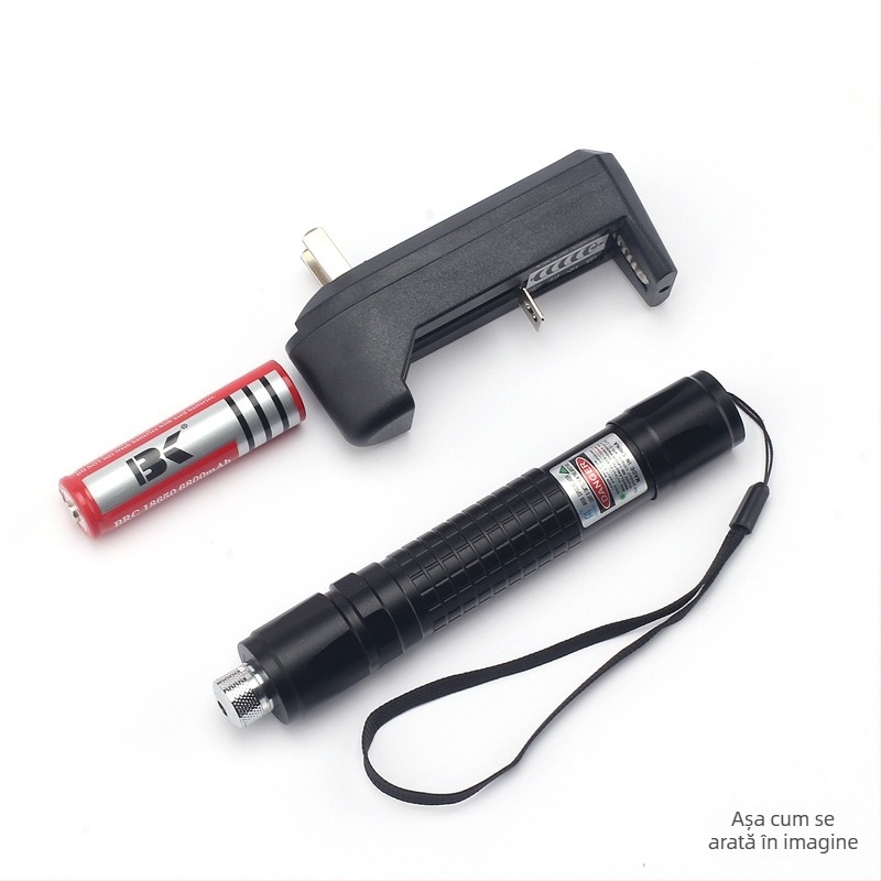 Laser pointer cu corp din aliaj de aluminiu pentru prezentări la birou; alimentat cu baterie de litiu; set de 200 bucăți