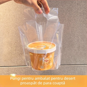 Saci din plastic pentru ambalare de mâncare pentru take-out și catering, dublu strat, grosime 10 silk, producție zilnică 200000, ambalare universală