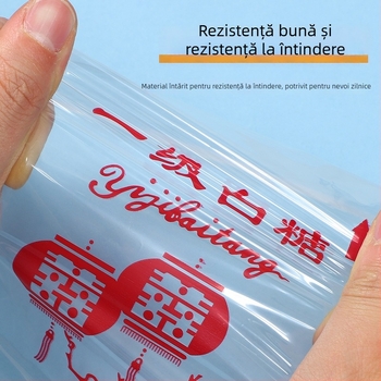 Pungă PE transparentă pentru alimente, cu închidere ZIP și etanșare îngroșată