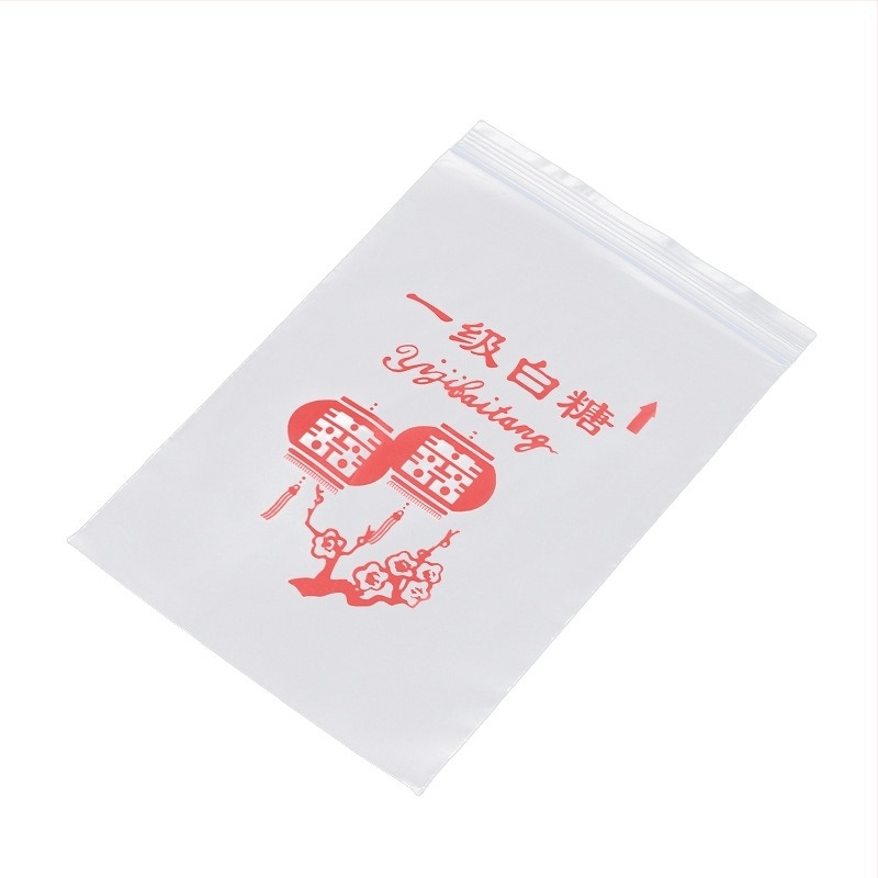 Pungă PE transparentă pentru alimente, cu închidere ZIP și etanșare îngroșată