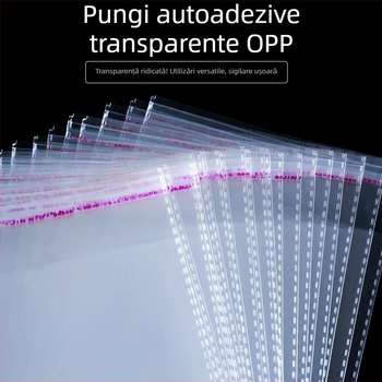 Pungă OPP 13x22 cm transparentă autoadezivă pentru ambalare