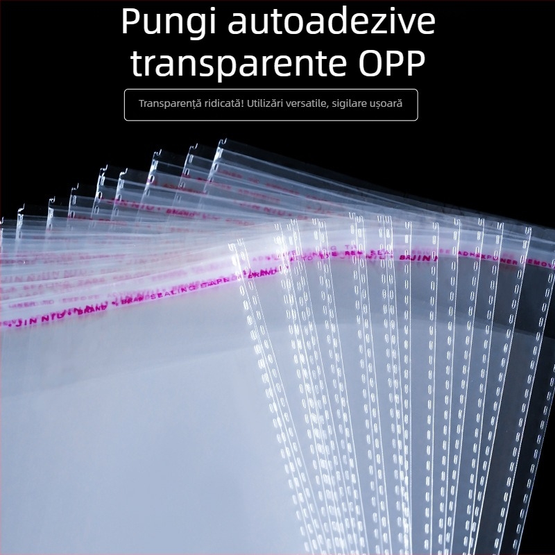 Pungă OPP 13x22 cm transparentă autoadezivă pentru ambalare