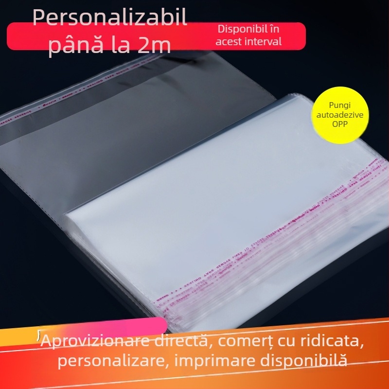 Pungă OPP 13x22 cm transparentă autoadezivă pentru ambalare