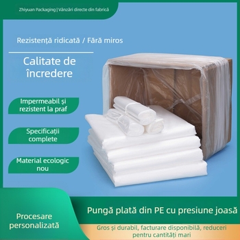 Pungi PE cu presiune redusă, pungă transparentă din film pentru depozitare casnică, protecție împotriva prafului și umezelii, buzunare cu deschidere plată