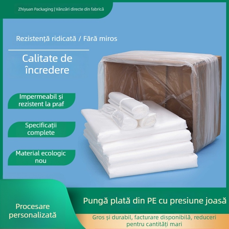Pungi PE cu presiune redusă, pungă transparentă din film pentru depozitare casnică, protecție împotriva prafului și umezelii, buzunare cu deschidere plată