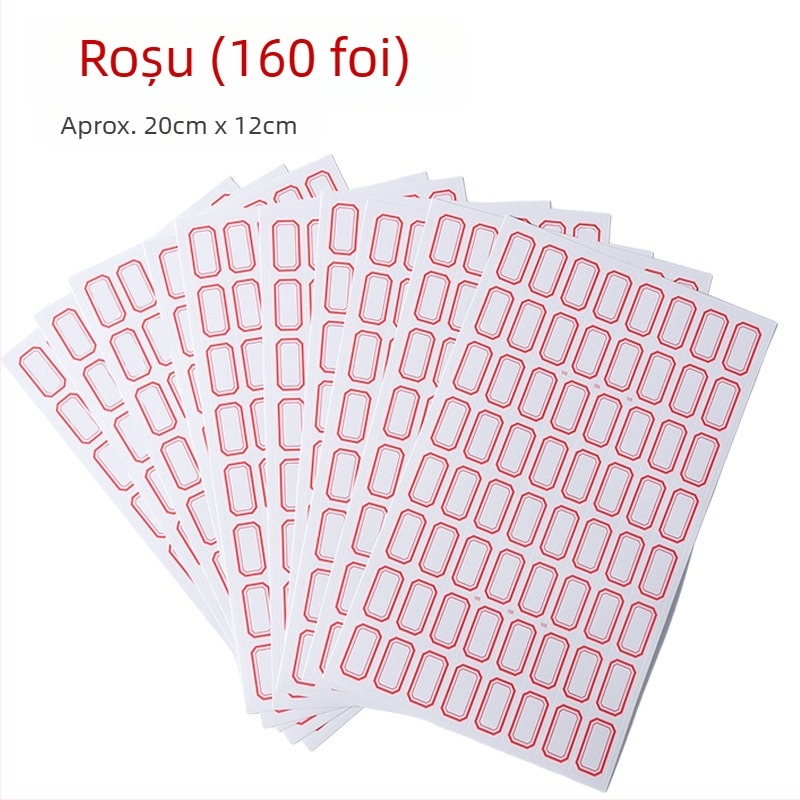 Etichetă de hârtie scrisă de mână, autocolantă, 64 etichete pe pagină, model TM191113C802, Mărci private autorizate: Da