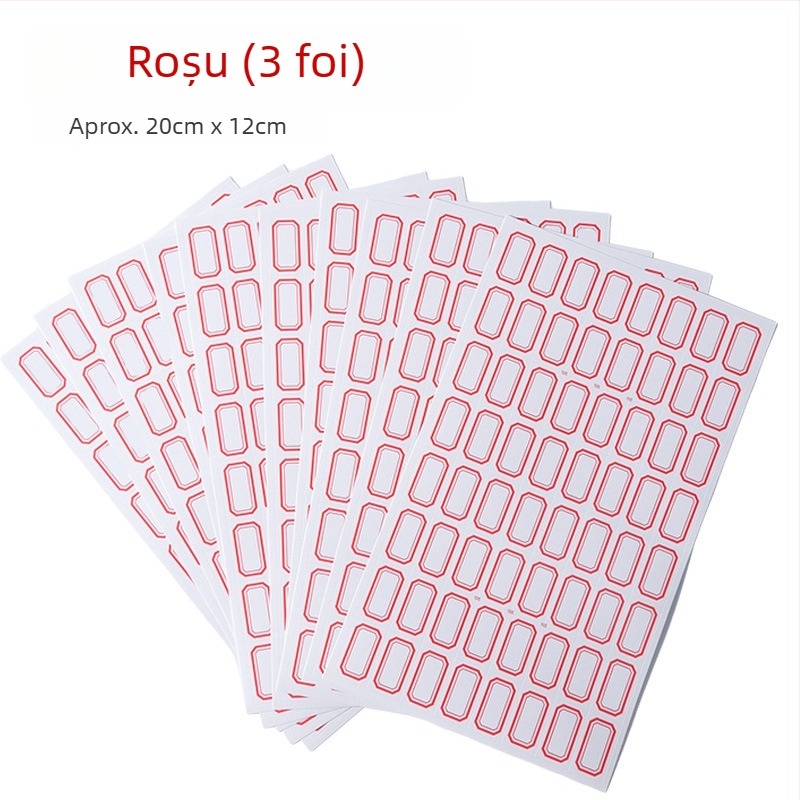 Etichetă de hârtie scrisă de mână, autocolantă, 64 etichete pe pagină, model TM191113C802, Mărci private autorizate: Da