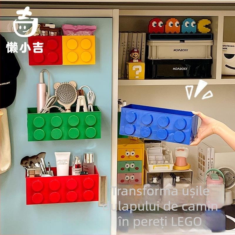 Cutie de depozitare magnetică pentru cosmetice, montată pe perete — plastic, stil modern minimalist, 0,56 kg