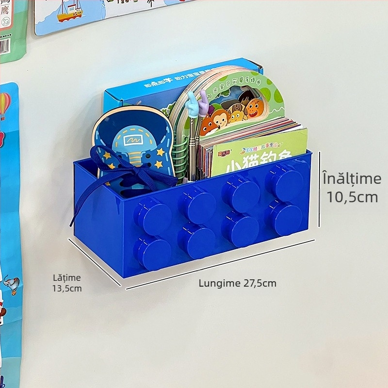 Cutie de depozitare magnetică pentru cosmetice, montată pe perete — plastic, stil modern minimalist, 0,56 kg