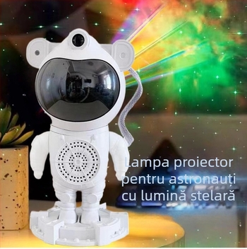Lampă Proiector Nebulos cu Astronaut, Difuzor Bluetooth și Telecomandă, Alimentare USB
