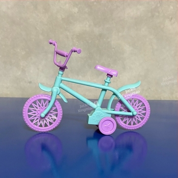 Xingmiao bicicletă de plastic pentru joacă de rol, cu coș și suport — pentru copii 4–6 ani, jucărie de interior