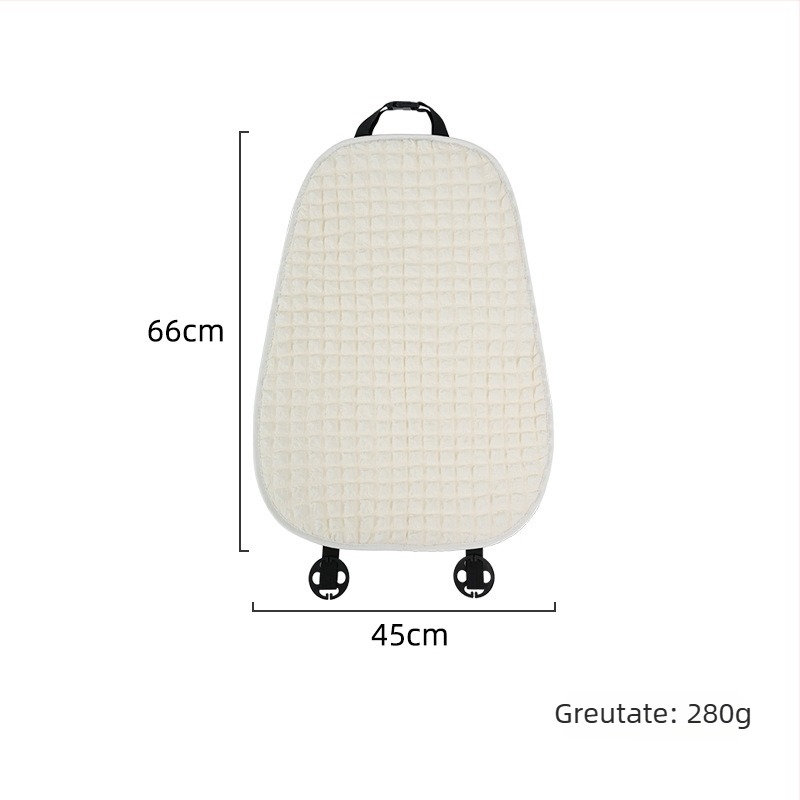 Pernă de șezut auto, universală pentru patru anotimpuri, suprafață pufoasă, umplutură din fibre sintetice, husă pentru scaunul din spate, dintr-o singură bucată