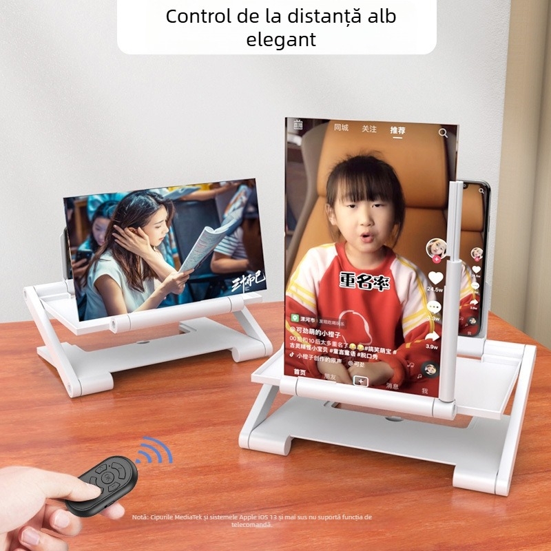 Mărire a ecranului pentru telefon cu vizualizare orizontală și verticală, ecran mare, proiecție ultra clară, suport glisant reglabil