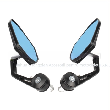 Oglindă retrovizoare pentru motocicletă - RM112, oglindă pătrată, braț curbat reglabil, potrivire universală