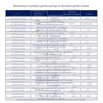 Pungă PVC cu fermoar, Ambalaj transparent pentru haine, Mostră CPE, Ambalare vestimentară multifuncțională, Toleranță 3 mm