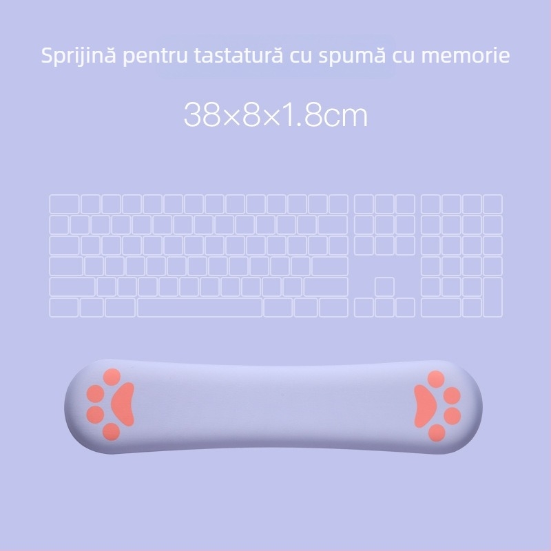 Suport pentru încheietură cu design pisică, din țesătură, model MZ-X5S4