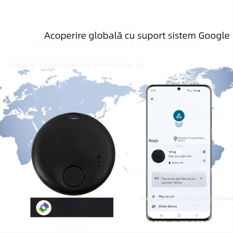 GPS tracker AD001 pentru Android și iOS – carcasă ABS, baterie 230mAh, rază wireless nelimitată
