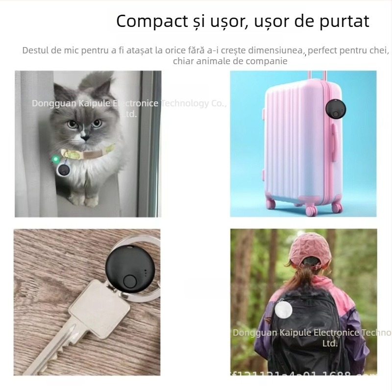 GPS tracker AD001 pentru Android și iOS – carcasă ABS, baterie 230mAh, rază wireless nelimitată