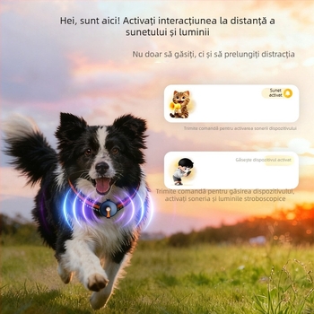 Localizator pentru animale de companie, GPS wireless 4G, carcasă ABS, baterie polimerică, precizie GPS 5 m, autonomie 5–7 zile