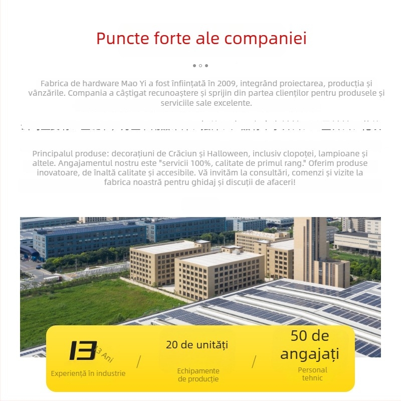 Maoyi clopot de mână din aliaj – design metal modern minimalist pentru premii și cadouri personale